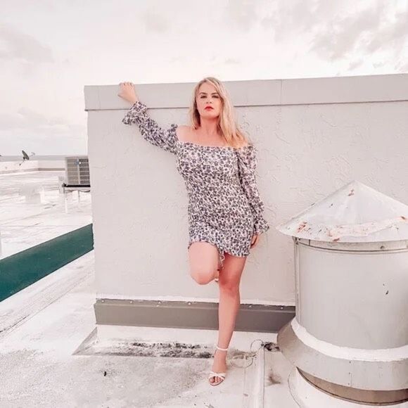 ✨VICI Virginia Floral Smocked Ruched Dress✨ - Picture 5 of 6